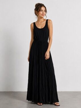 Banana Republic Sleeveless Black Maxi Dress, S